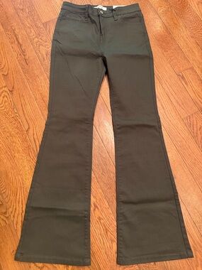 Zenana Outfitters Olive Green Flare Jeans